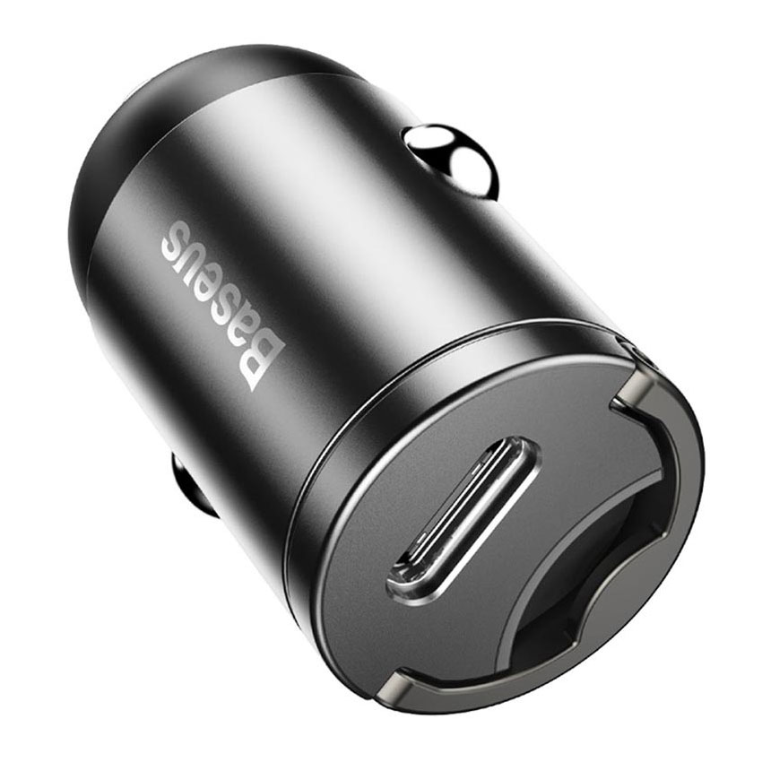 Autolaadija adapter 30W USB-C juhtmele, PD (Power Delivery) kiirlaadija, must, Baseus - Image 3