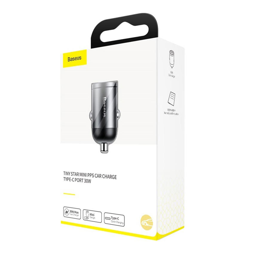 Autolaadija adapter 30W USB-C juhtmele, PD (Power Delivery) kiirlaadija, must, Baseus - Image 6