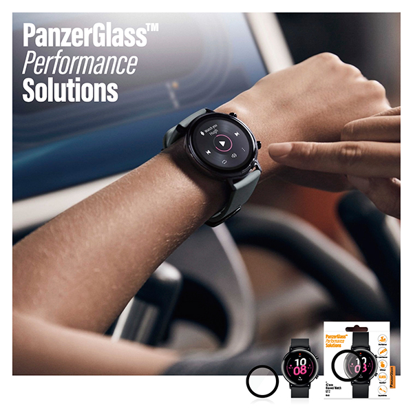 Ekraanikaitseklaas Huawei Watch GT 2 42mm, veekindel, kumera musta äärega, PanzerGlass - Image 4