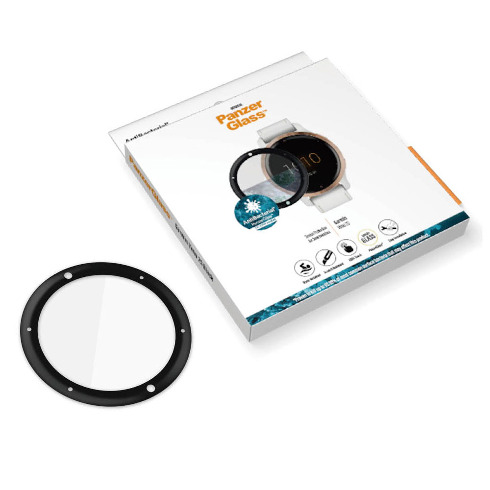 Kaitseklaas Garmin Venu 2S / vivoactive 4S, veekindel, kumera musta äärega, PanzerGlass - Image 5