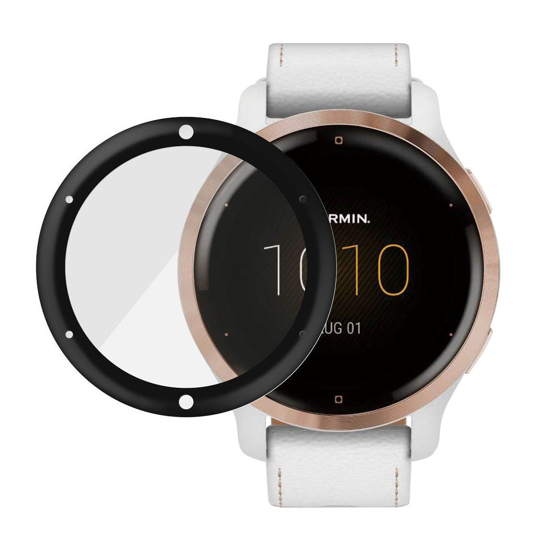 Kaitseklaas Garmin Venu 2S / vivoactive 4S, veekindel, kumera musta äärega, PanzerGlass - Image 7