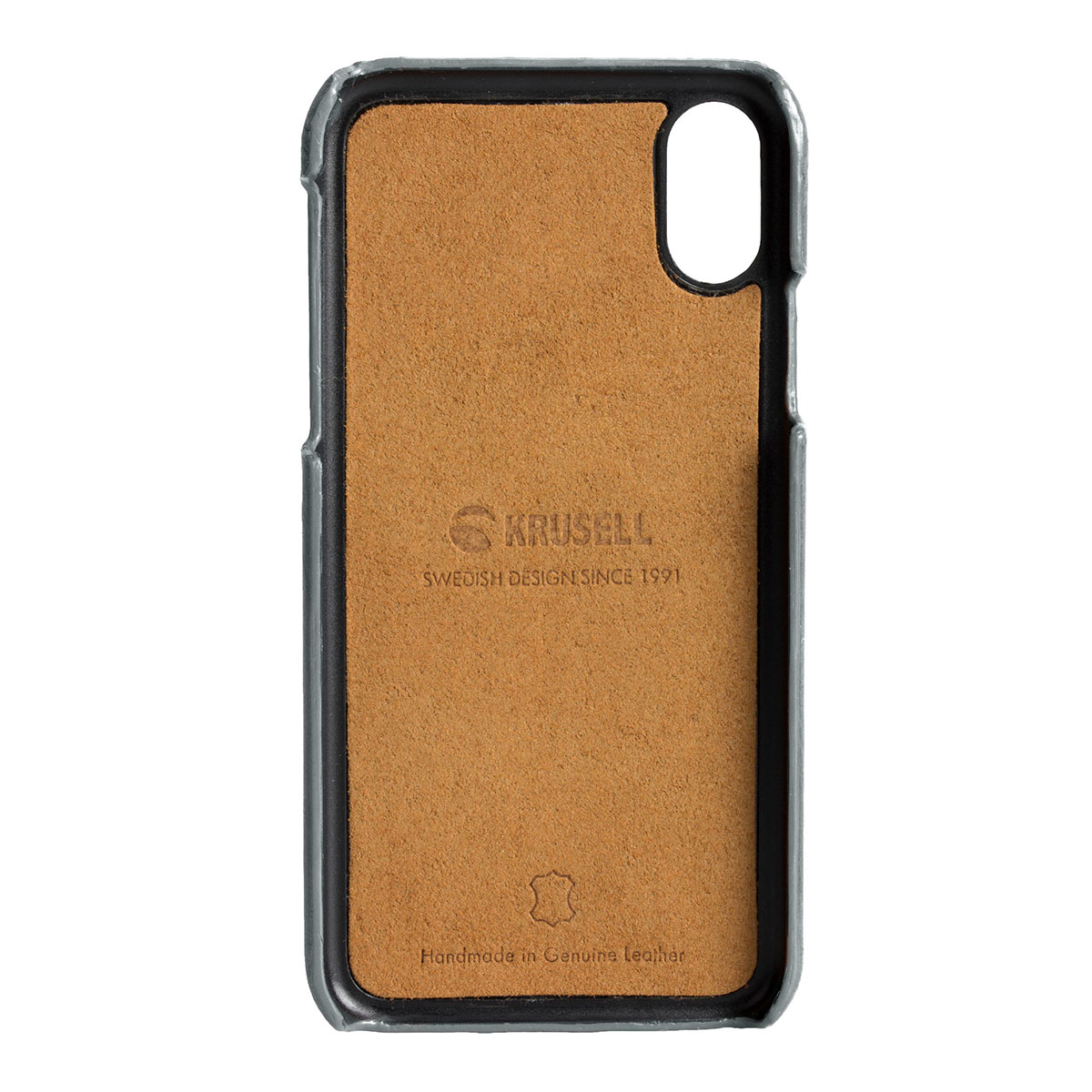 Kaitseümbris kahe kaarditaskuga Sunne, Apple iPhone XR, naturaalsest nahast, hall, Krusell - Image 5