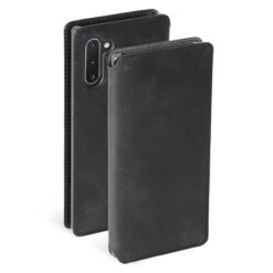 Kaitseümbris kaanega Sunne PhoneWallet, Samsung Galaxy Note10, naturaalsest nahast, must, Krusell