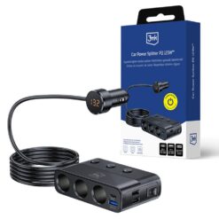 Autolaadija 3mk Car Power Splitter 120W 3xUSB-A/USB-C/3xDC