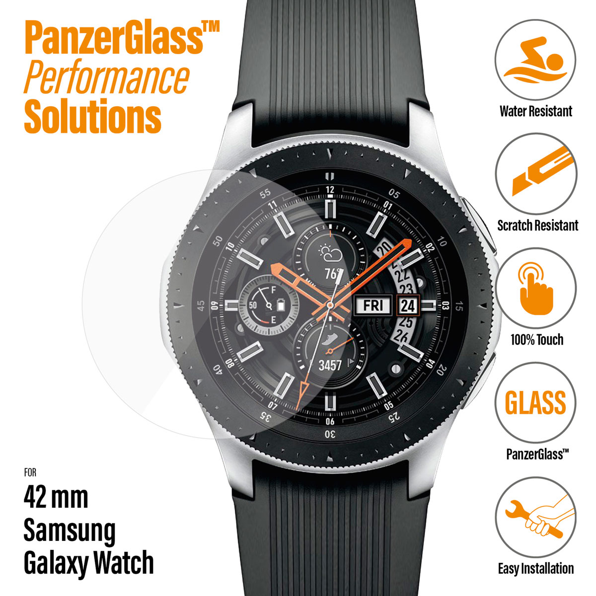 Ekraanikaitseklaas Samsung Galaxy Watch 42mm, veekindel, PanzerGlass - Image 2