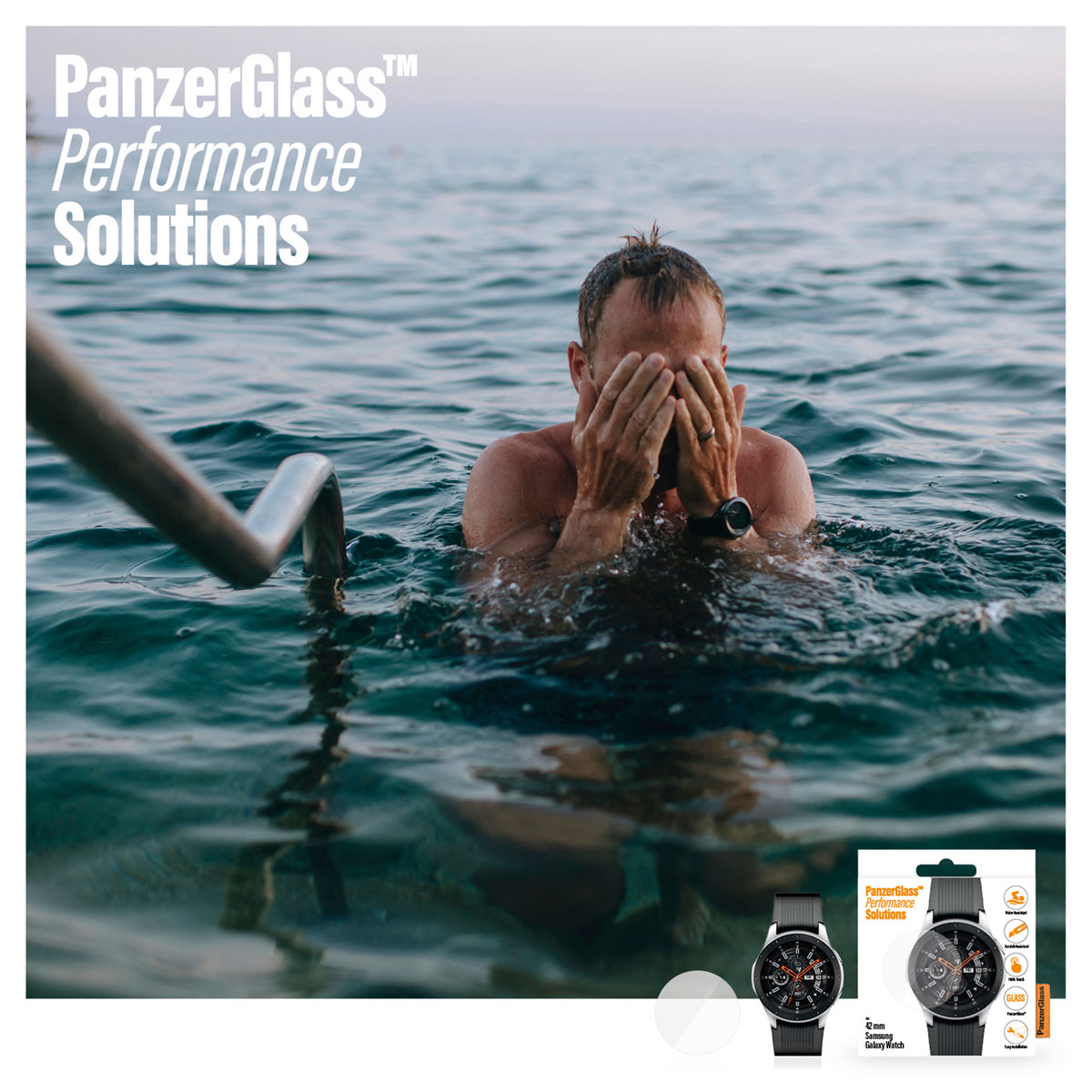 Ekraanikaitseklaas Samsung Galaxy Watch 42mm, veekindel, PanzerGlass - Image 4