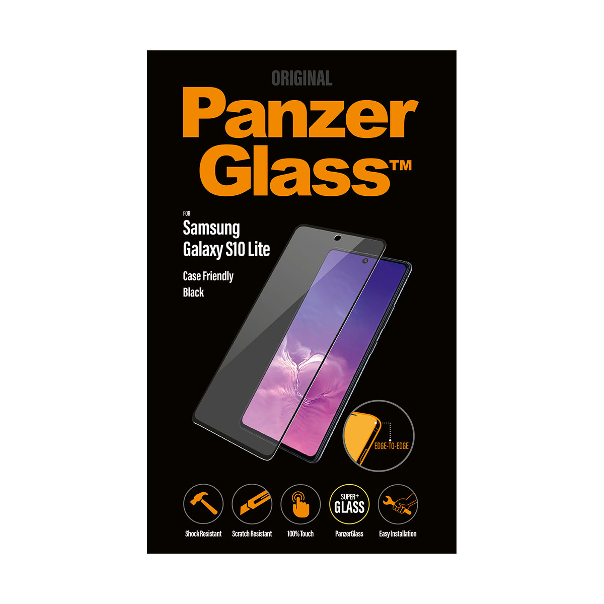 Ekraanikaitseklaas Samsung Galaxy S10 Lite / M51, ümbrisesõbralik, musta äärega, PanzerGlass - Image 2