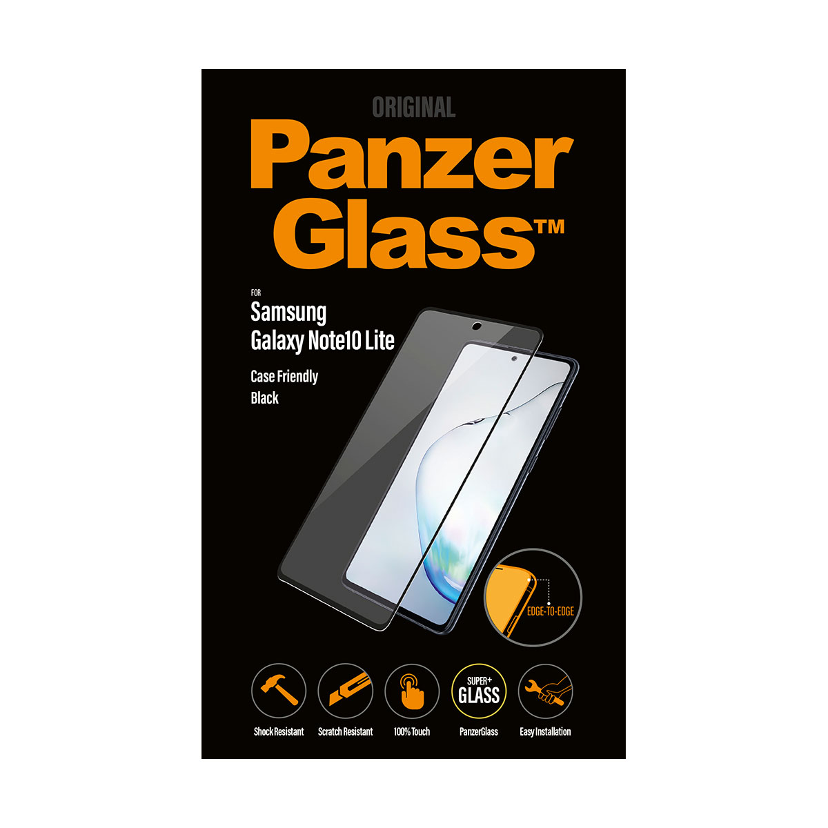 Ekraanikaitseklaas Samsung Galaxy Note10 Lite, ümbrisesõbralik, musta äärega, PanzerGlass - Image 2