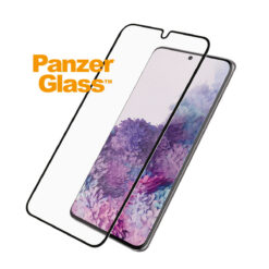 Ekraanikaitse Biometric, Samsung Galaxy S20, painduv, sõrmejäljetoega, ümbrisesõbralik, musta äärega, PanzerGlass