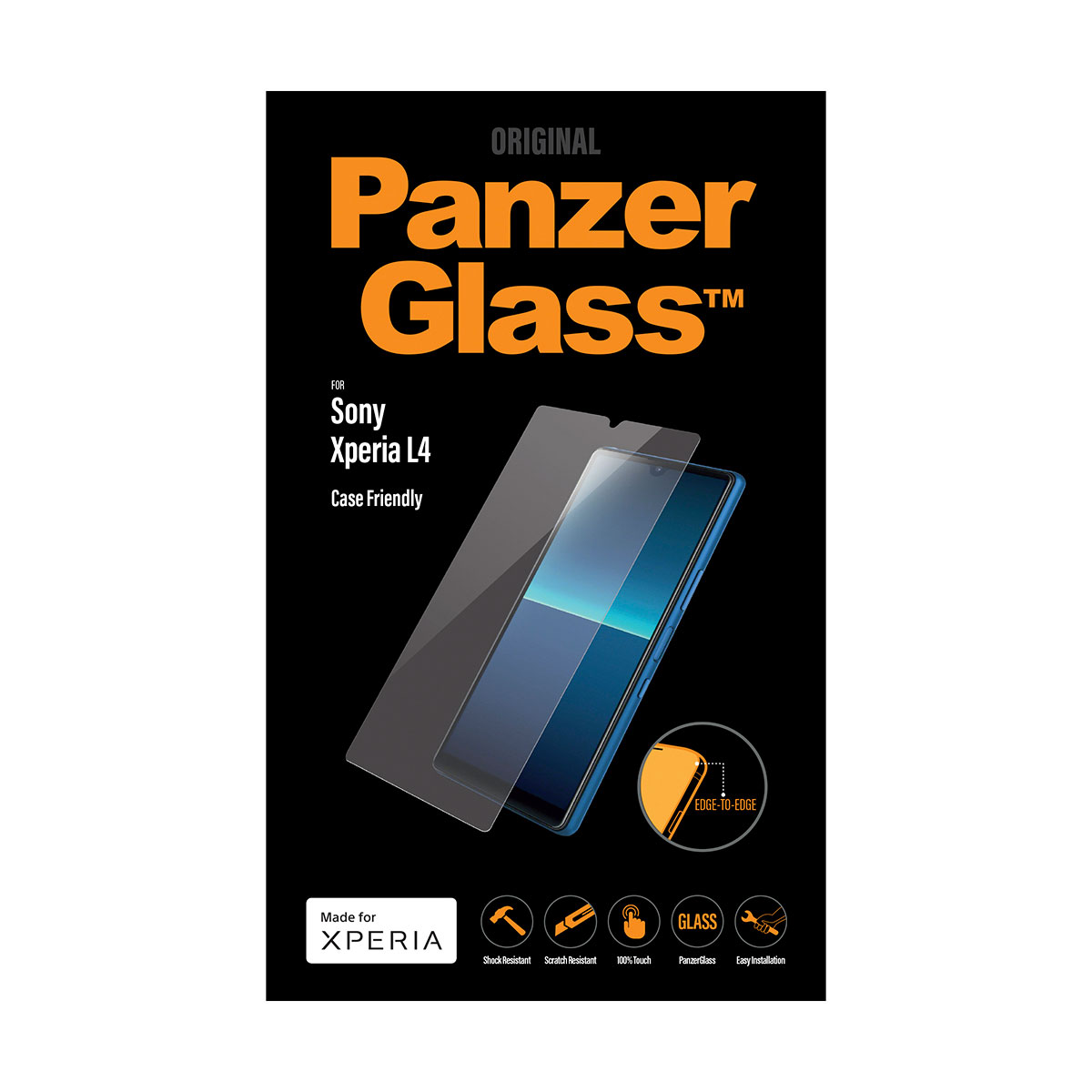 Ekraanikaitseklaas Sony Xperia L4, ümbrisesõbralik, PanzerGlass - Image 3