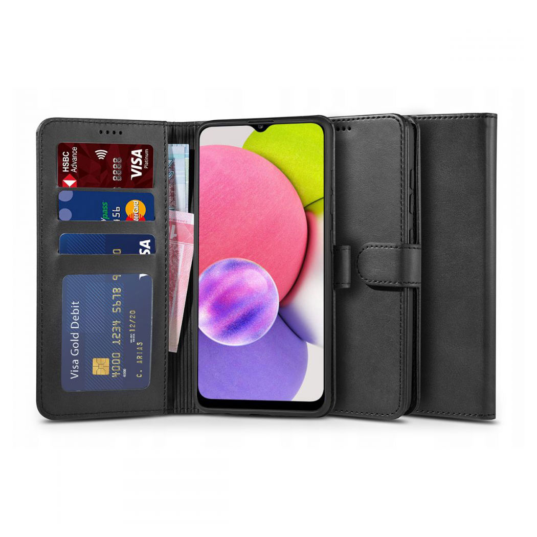 Kaitseümbris kaanega Wallet 2, Samsung Galaxy A03s, must, Tech-Protect