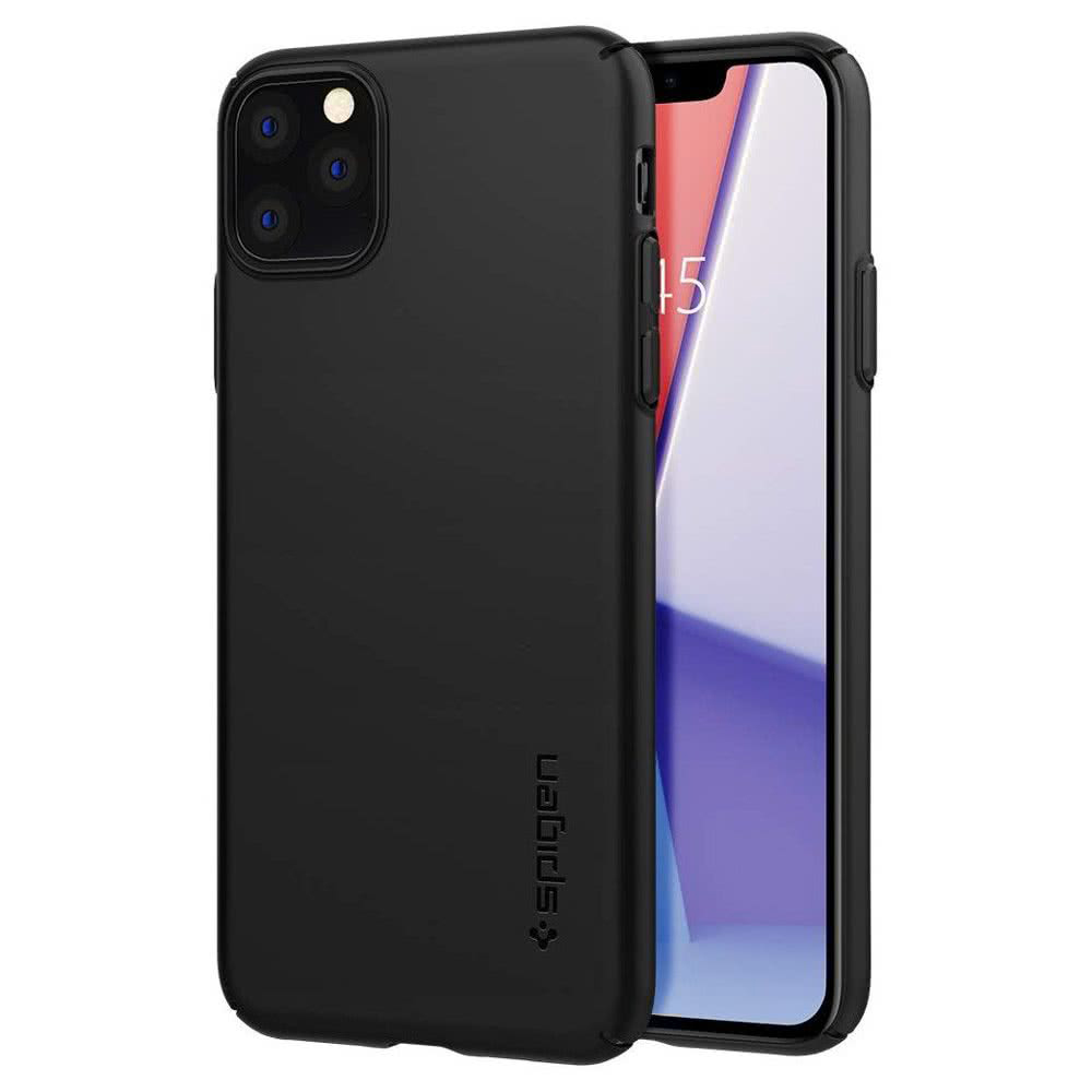Kaitseümbris Thin Fit Air, Apple iPhone 11 Pro Max, must, õhuke, Spigen