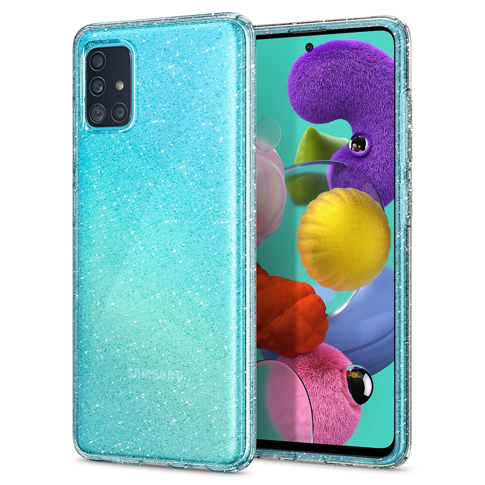 Kaitseümbris Liquid Crystal Glitter, Samsung Galaxy A51, läbipaistev, sädelusega, Spigen - Image 2