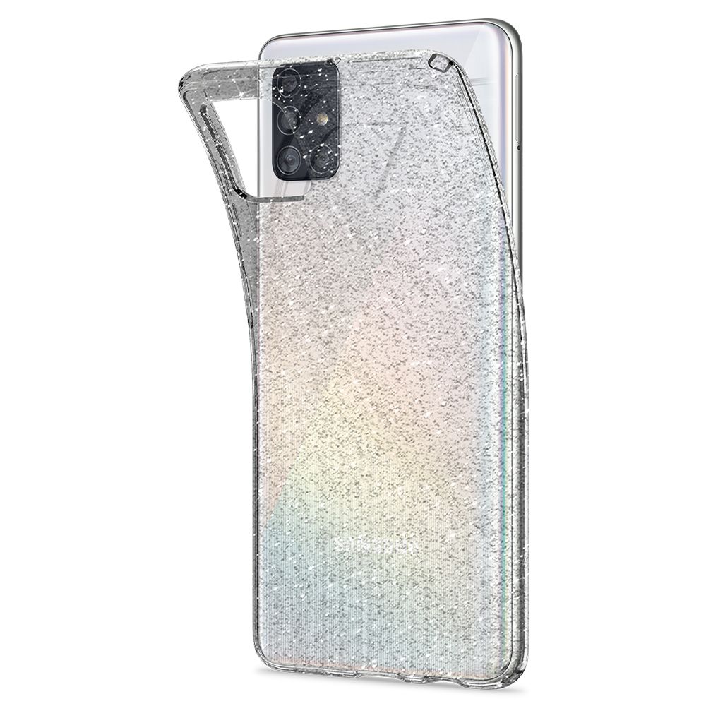 Kaitseümbris Liquid Crystal Glitter, Samsung Galaxy A51, läbipaistev, sädelusega, Spigen - Image 5