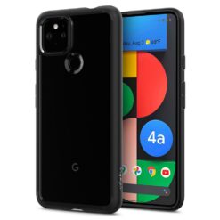 Kaitseümbris Ultra Hybrid, Google Pixel 4a 5G, läbipaistev musta äärega, Spigen