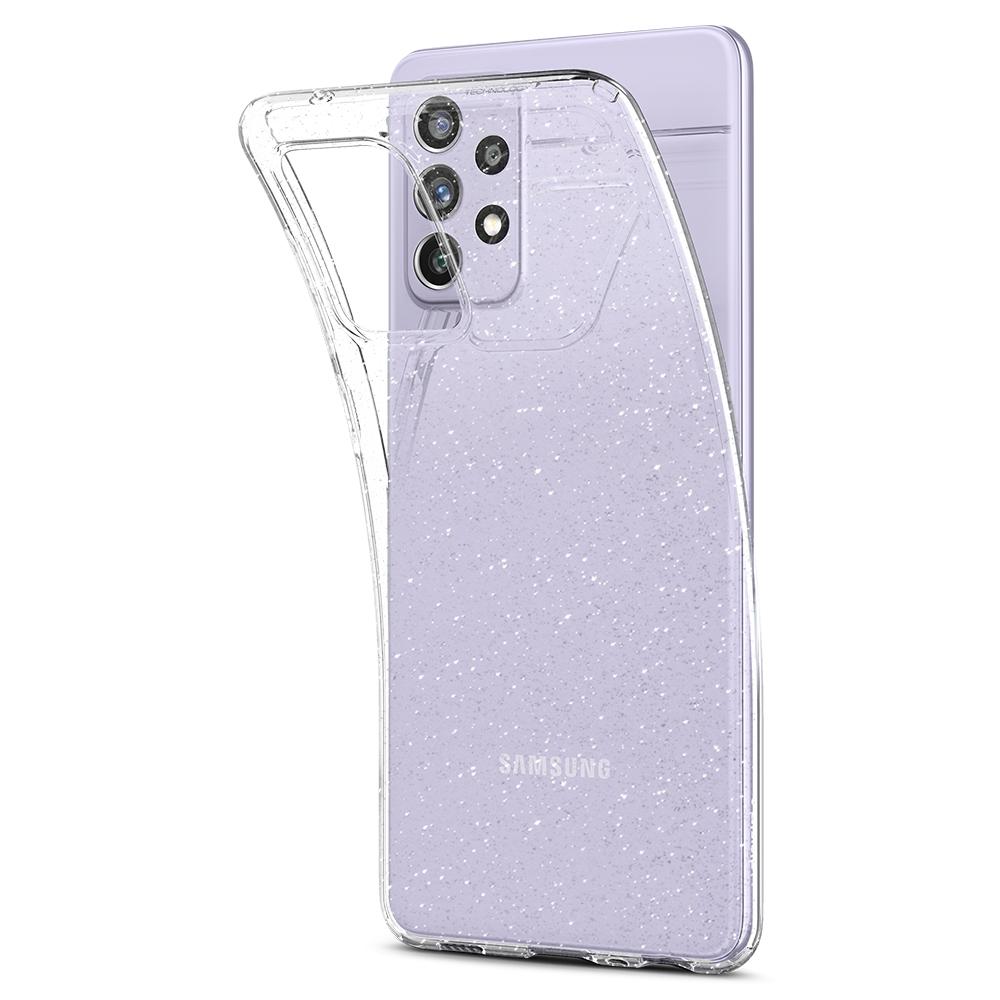Kaitseümbris Liquid Crystal Glitter, Samsung Galaxy A72, läbipaistev, sädelusega, Spigen - Image 3