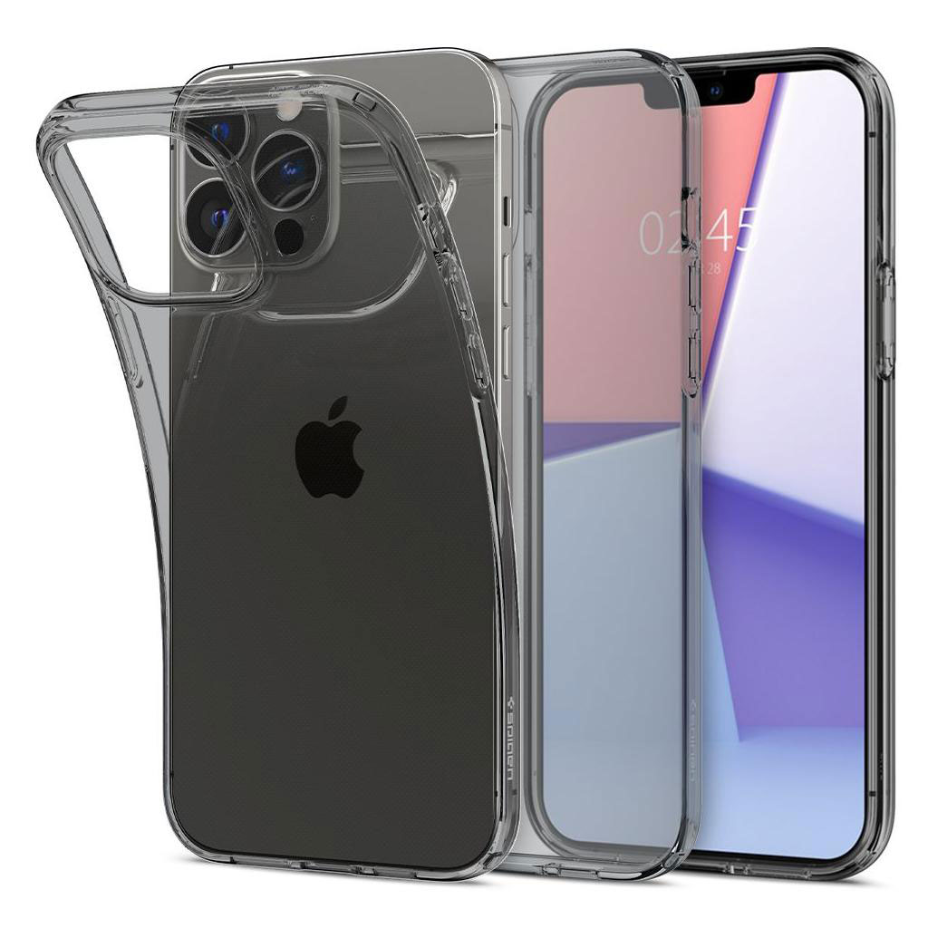 Kaitseümbris Crystal Flex, Apple iPhone 13 Pro, tume läbipaistev, Spigen