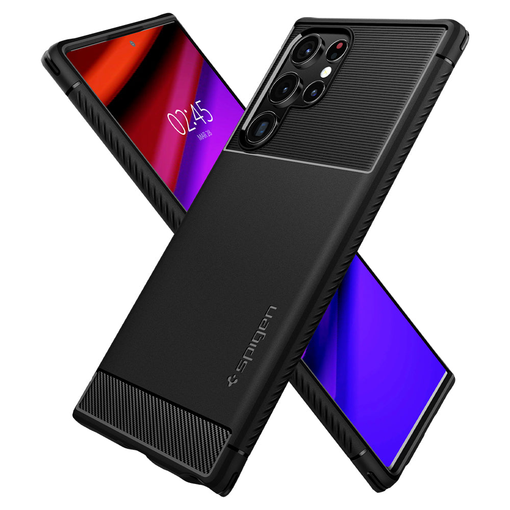 Kaitseümbris Rugged Armor, Samsung Galaxy S22 Ultra 5G, must, Spigen - Image 2