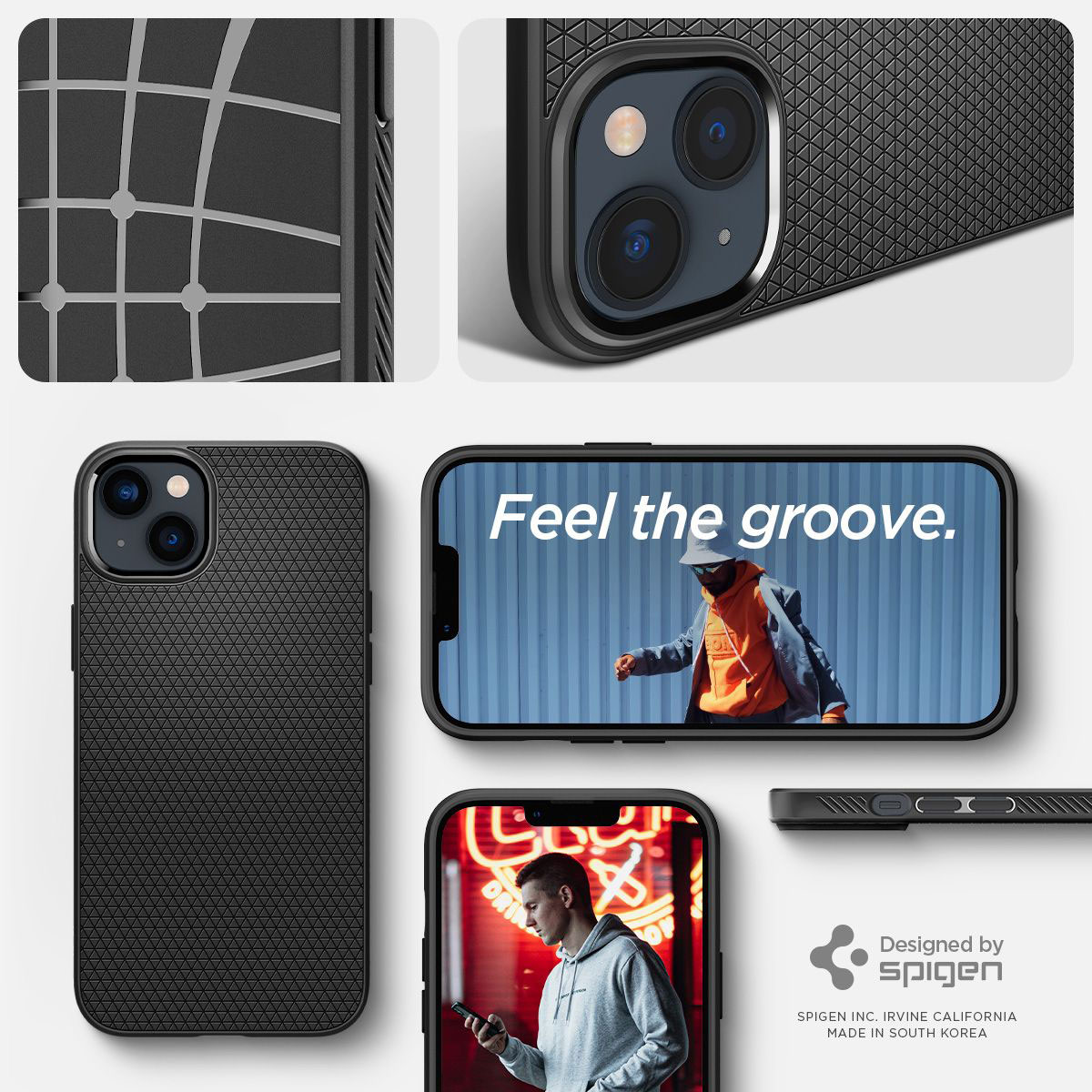 Kaitseümbris Liquid Air, Apple iPhone 14, must, Spigen - Image 12