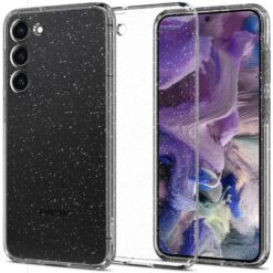 Kaitseümbris Liquid Crystal Glitter, Samsung Galaxy S23+, läbipaistev sädelusega, Spigen