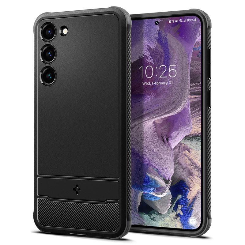 Kaitseümbris Rugged Armor, Samsung Galaxy S23, must, Spigen