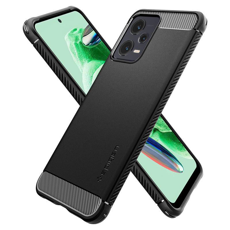 Kaitseümbris Rugged Armor, Xiaomi Redmi Note 12 5G / Poco X5, must, Spigen - Image 7
