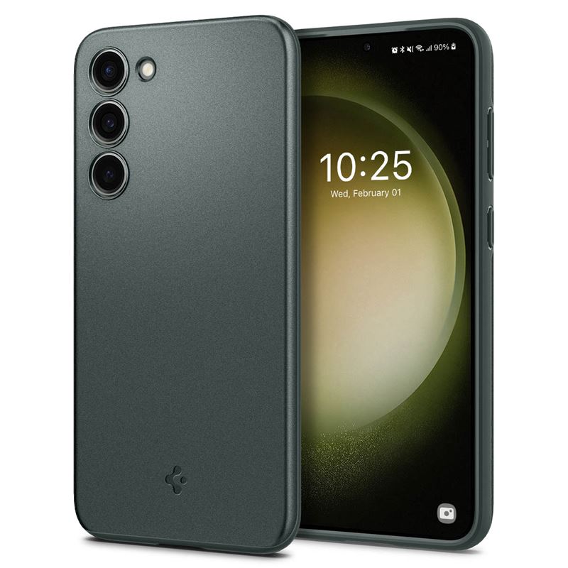 Kaitseümbris Thin Fit, Samsung Galaxy S23, tumeroheline, õhuke, Spigen