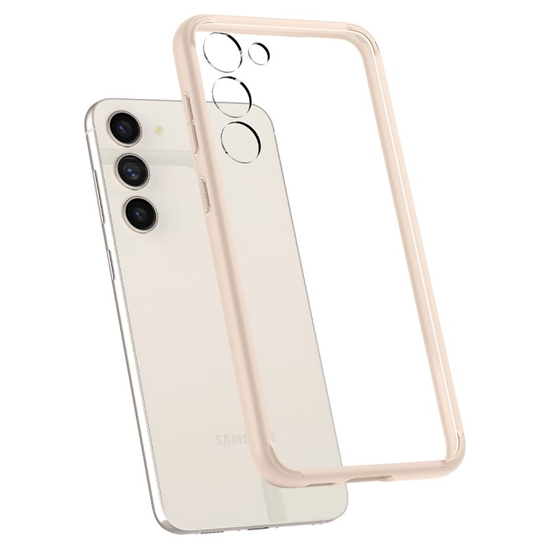 Kaitseümbris Ultra Hybrid, Samsung Galaxy S23, läbipaistev beeži äärega, Spigen - Image 5