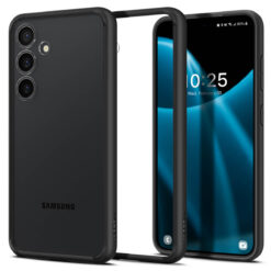 Kaitseümbris Ultra Hybrid, Samsung Galaxy S24, läbipaistev musta äärega, Spigen