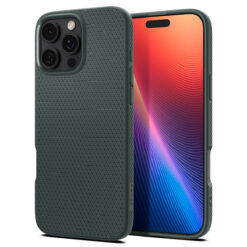 Kaitseümbris Liquid Air, Apple iPhone 16 Pro Max, tumeroheline, Spigen