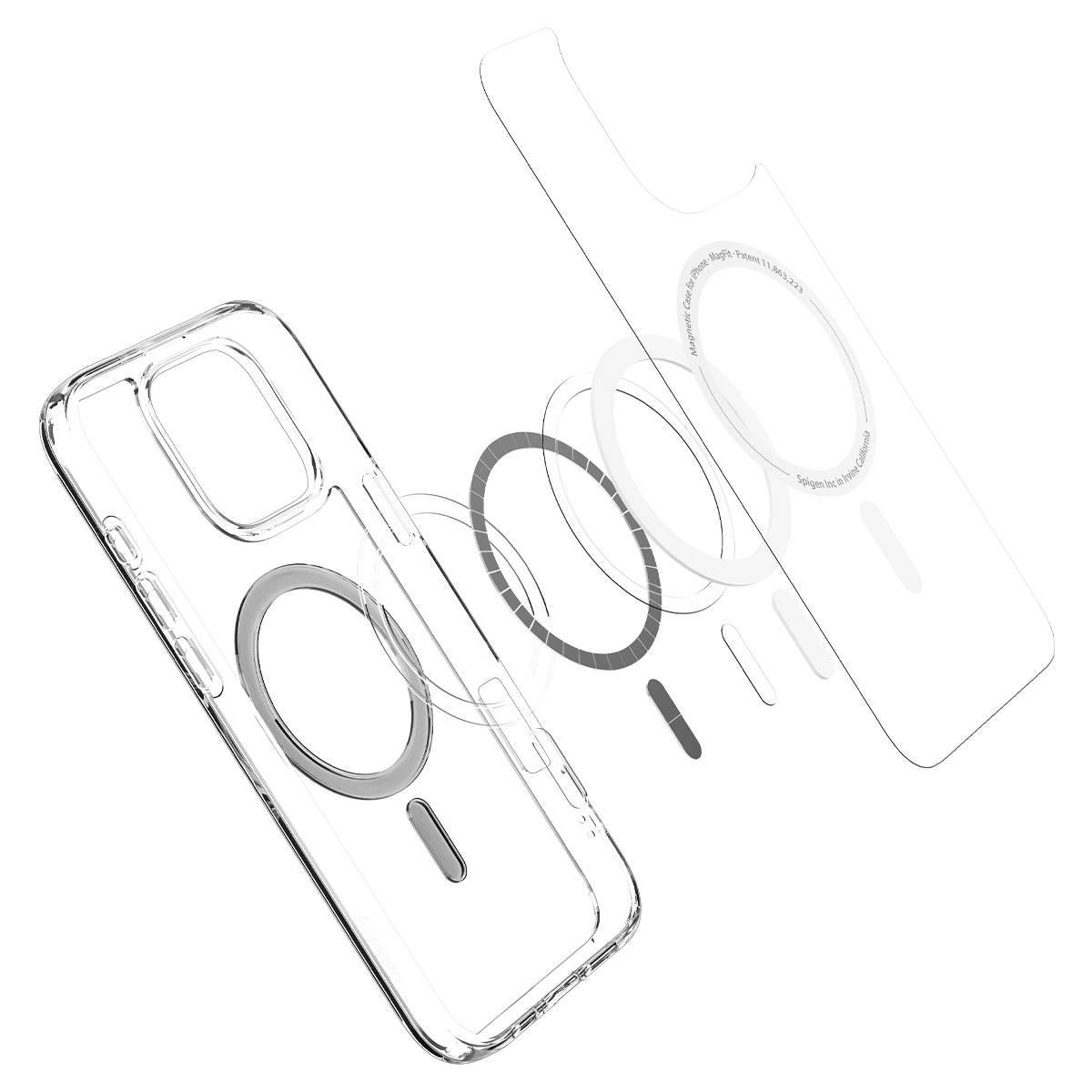 Kaitseümbris Ultra Hybrid (MagFit), Apple iPhone 16 Pro Max, läbipaistev tumehalli MagSafe ringiga, Spigen - Image 7