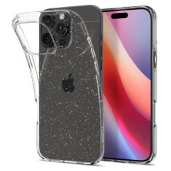 Kaitseümbris Liquid Crystal Glitter, Apple iPhone 16 Pro, läbipaistev sädelusega, Spigen