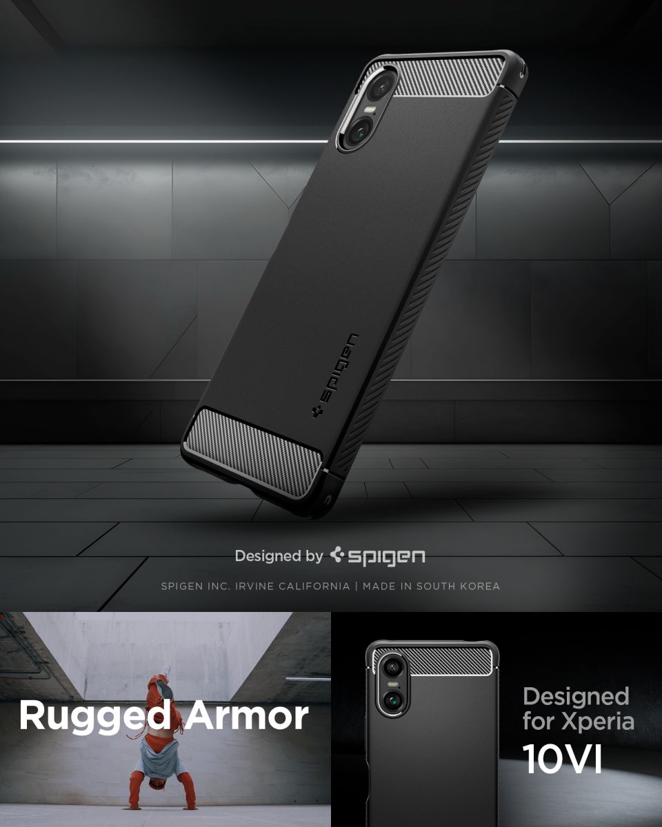 Kaitseümbris Rugged Armor, Sony Xperia 10 VI, must, Spigen - Image 6