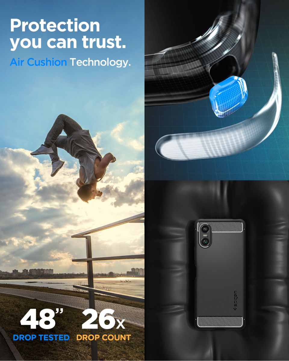 Kaitseümbris Rugged Armor, Sony Xperia 10 VI, must, Spigen - Image 7