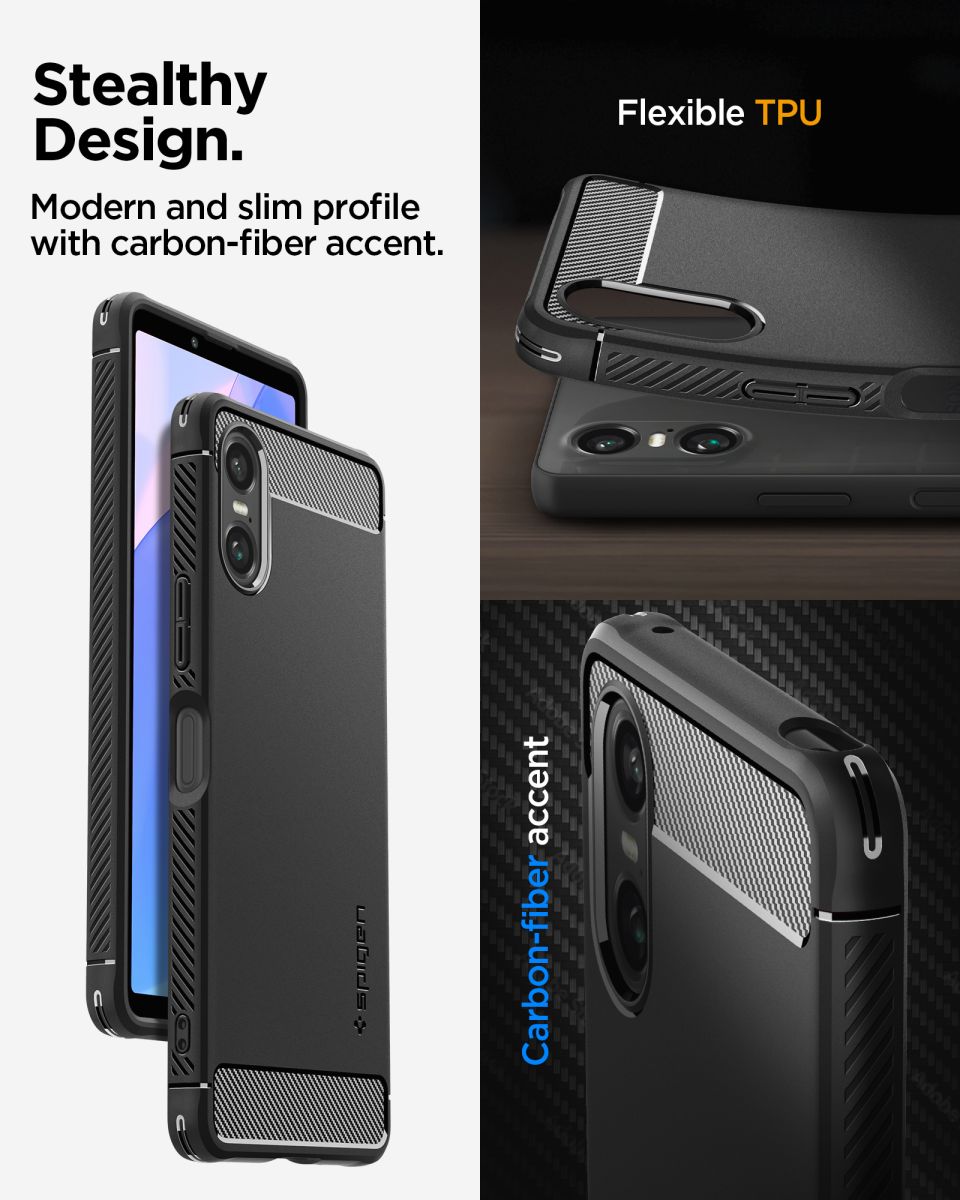 Kaitseümbris Rugged Armor, Sony Xperia 10 VI, must, Spigen - Image 8