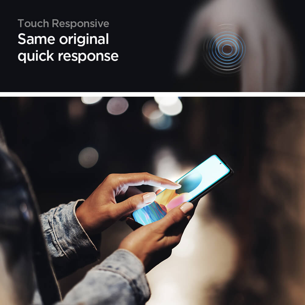 Kaitseklaas Glas.tR Full Cover, Xiaomi Redmi Note 10 Pro / 10 Pro Max / Mi 11i / Poco F3, Spigen - Image 6