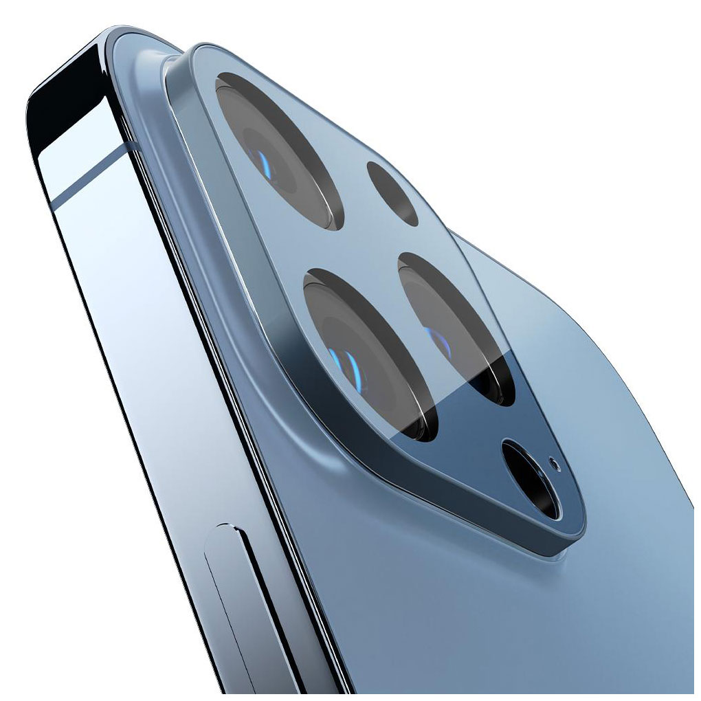 Tagakaamera kaitseklaas Optik Lens Protector, Apple iPhone 13 Pro / 13 Pro Max, komplektis 2tk, sinine, Spigen - Image 2