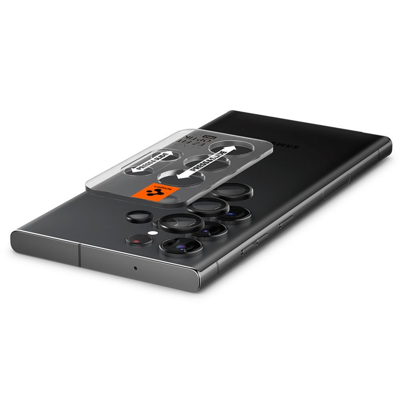 Tagakaamera kaitseklaas EZ Fit Optik Pro Lens Protector, Samsung Galaxy S23 Ultra, komplektis 2tk, must, Spigen - Image 6