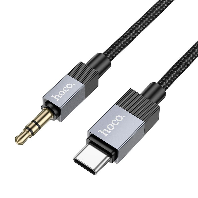 Audio adapter Hoco (UPA32B) from USB-C to 3,5mm(p) black (1M)