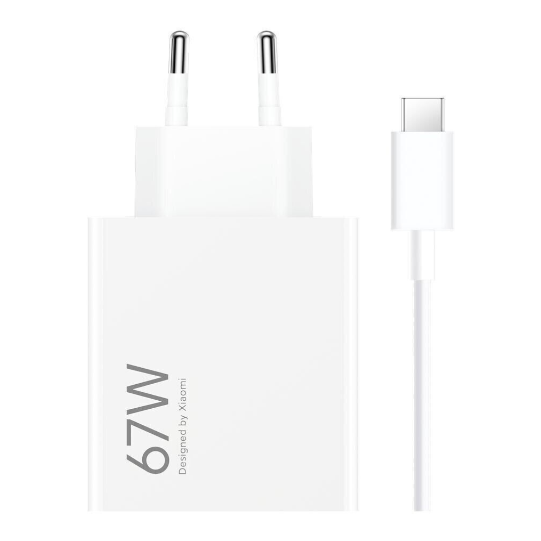 Toalaadija Xiaomi HyperCharge Combo 67W (adapter USB-A + USB-C kaabel 1m), valge