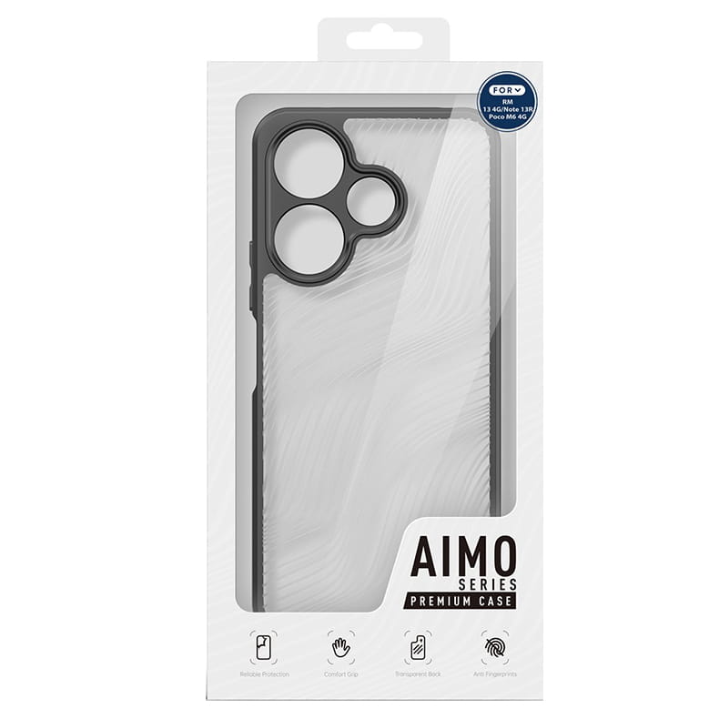 Kaitseümbris Aimo, Xiaomi Redmi 13 / Redmi 13 5G / Poco M6 4G, läbipaistev musta äärega, Dux Ducis - Image 6