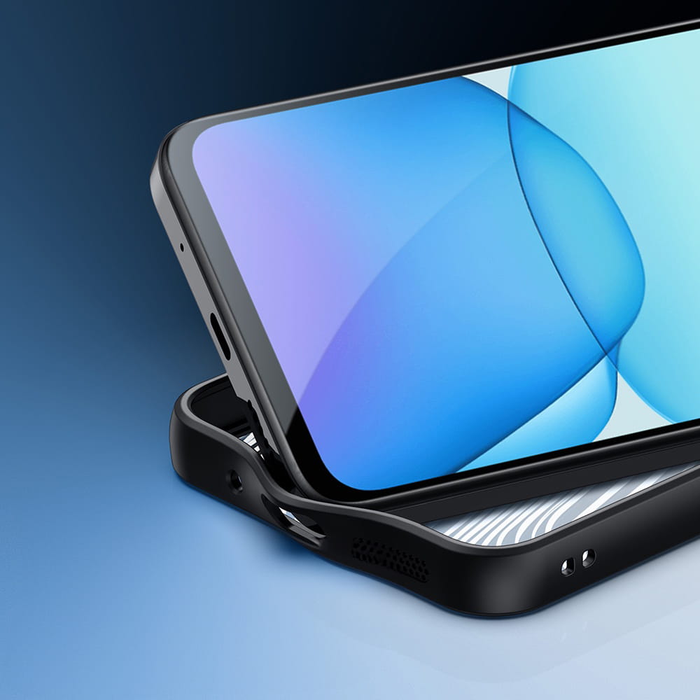 Kaitseümbris Aimo, Xiaomi Redmi 13 / Redmi 13 5G / Poco M6 4G, läbipaistev musta äärega, Dux Ducis - Image 5