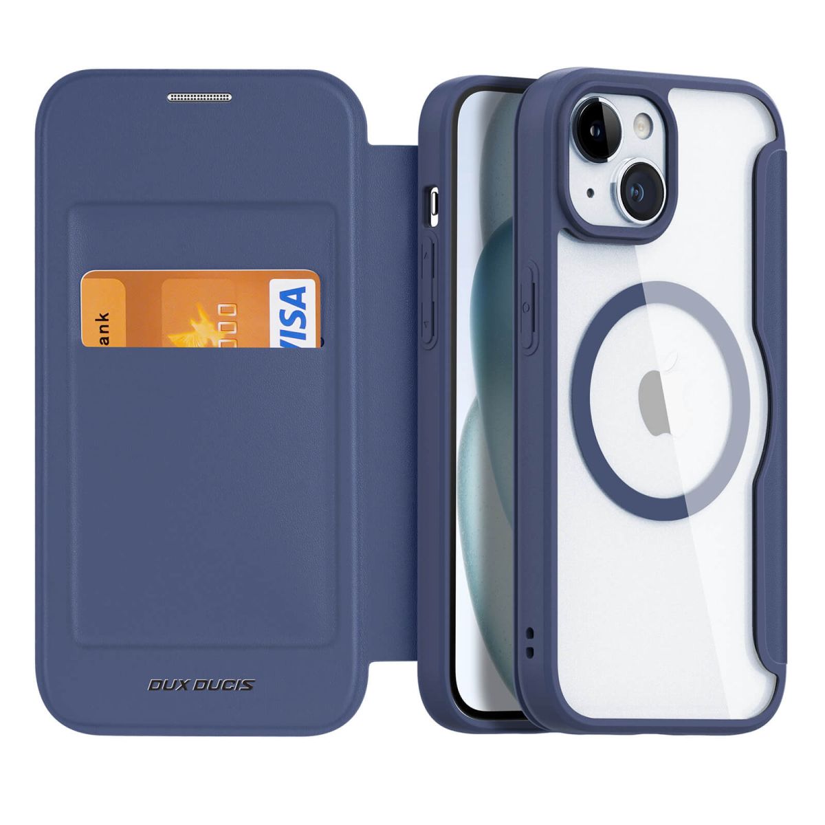Kaitseümbris kaanega Skin X Pro MagSafe, Apple iPhone 15, sinine, Dux Ducis