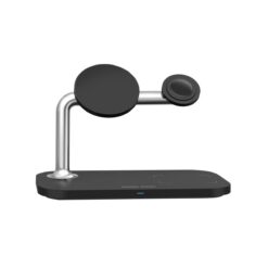 Juhtmevaba laadimisalus 3-in-1, iPhone (MagSafe) + Apple Watch + AirPods, must, Mobile Origin
