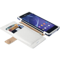 Kaitseümbris kaanega Malmö FlipWallet, Sony Xperia M4 Aqua / M4 Aqua Dual, valge, Krusell