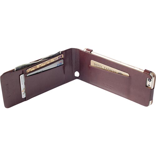Rahakott ümbris Kalmar WalletCase iPhone 6 Plus / 6S Plus, naturaalsest nahast, pruun, Krusell