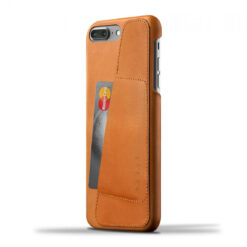 Kaitseümbris kaarditaskuga Apple iPhone 7 Plus / 8 Plus, naturaalsest nahast, helepruun, Mujjo