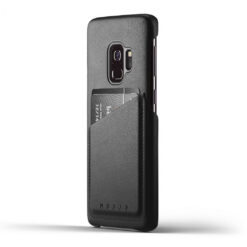 Kaitseümbris kaarditaskuga Samsung Galaxy S9, naturaalsest nahast, must, Mujjo