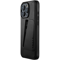 MUJJO Full Leather Wallet Case Apple iPhone 16 Pro Max Black - (uus)