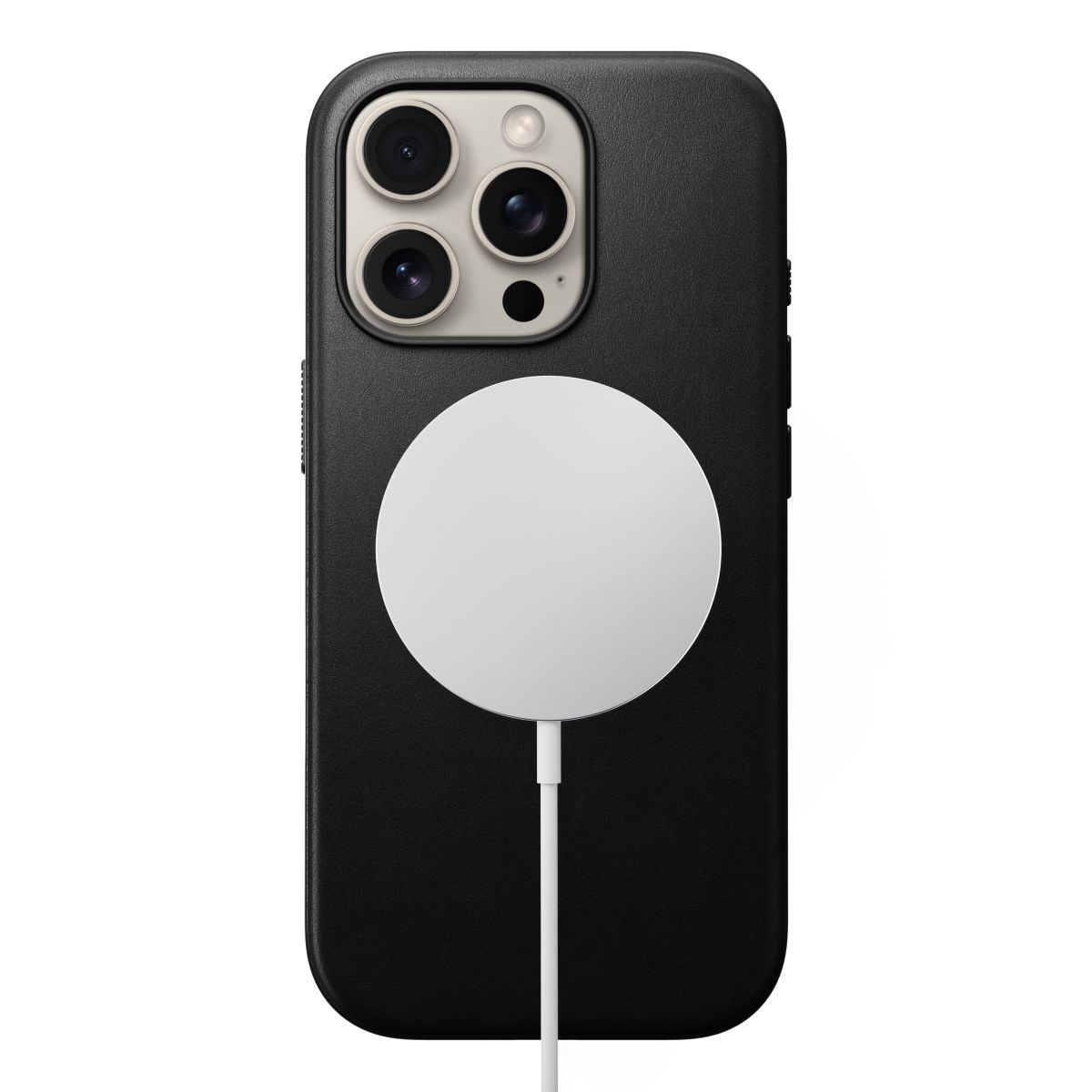 Kaitseümbris Modern Leather, Apple iPhone 16 Pro, must, naturaalsest nahast, MagSafe ühilduv, Nomad - Image 2